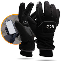 R2B Water and windproof touchscreen gloves - Model Brussel - See Size Chart 