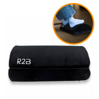 R2B® Voetensteun Bureau Ergonomisch - Voetenbankje Anti slip - 2 hoogtes Verstelbaar - Voeten Steun - Zwart