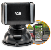 R2B Telefoonhouder auto met zuignap - Voor raam/dashboard - Model Hoorn - Telefoonhouder auto